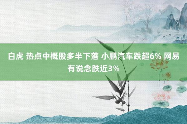 白虎 热点中概股多半下落 小鹏汽车跌超6% 网易有说念跌近3%