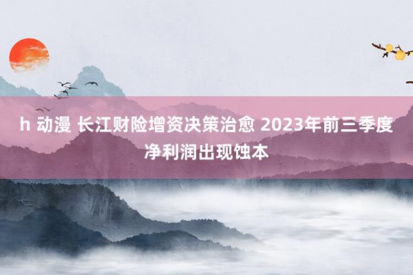 h 动漫 长江财险增资决策治愈 2023年前三季度净利润出现蚀本