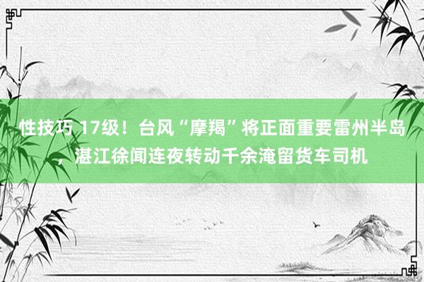 性技巧 17级！台风“摩羯”将正面重要雷州半岛，湛江徐闻连夜转动千余淹留货车司机