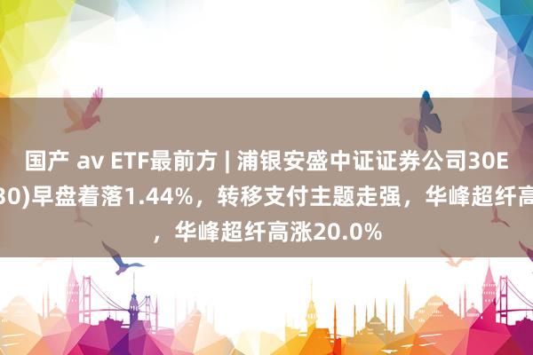 国产 av ETF最前方 | 浦银安盛中证证券公司30ETF(516730)早盘着落1.44%，转移支付主题走强，华峰超纤高涨20.0%