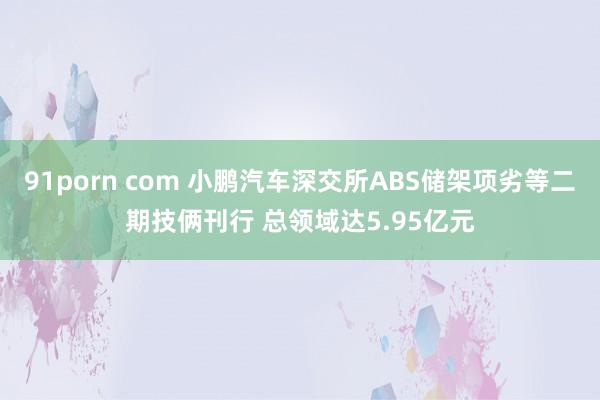 91porn com 小鹏汽车深交所ABS储架项劣等二期技俩刊行 总领域达5.95亿元