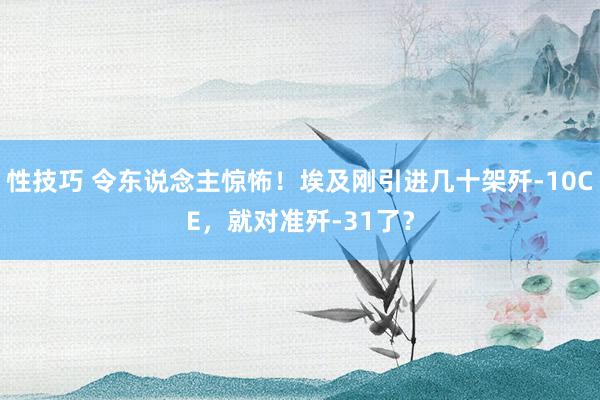 性技巧 令东说念主惊怖！埃及刚引进几十架歼-10CE，就对准歼-31了？