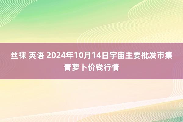 丝袜 英语 2024年10月14日宇宙主要批发市集青萝卜价钱行情