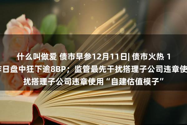 什么叫做爱 债市早参12月11日| 债市火热 10年期国债收益率昨日盘中狂下逾8BP；监管最先干扰搭理子公司违章使用“自建估值模子”