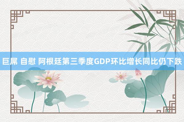 巨屌 自慰 阿根廷第三季度GDP环比增长同比仍下跌