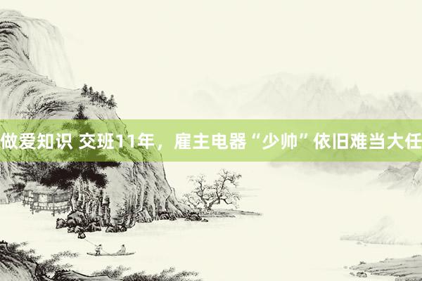 做爱知识 交班11年，雇主电器“少帅”依旧难当大任