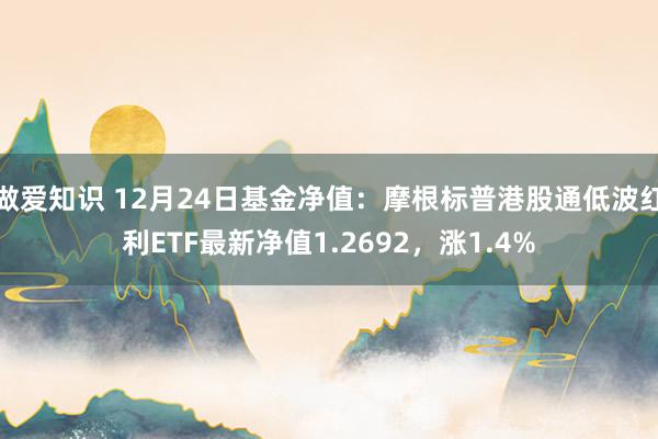 做爱知识 12月24日基金净值：摩根标普港股通低波红利ETF最新净值1.2692，涨1.4%