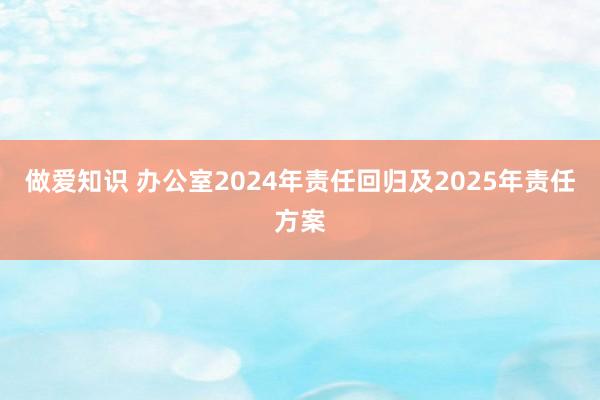 做爱知识 办公室2024年责任回归及2025年责任方案