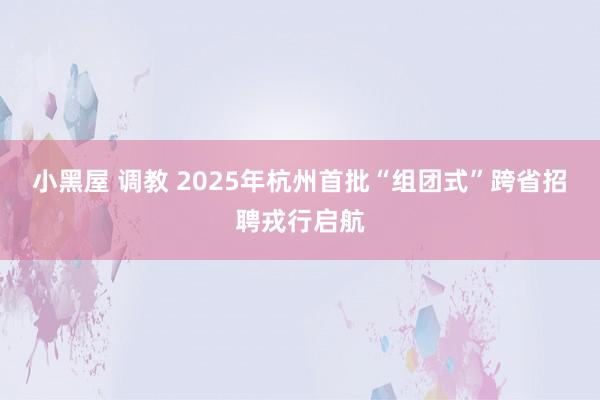 小黑屋 调教 2025年杭州首批“组团式”跨省招聘戎行启航