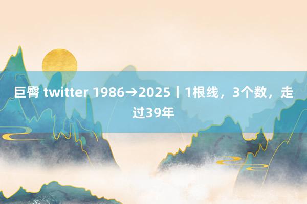 巨臀 twitter 1986→2025丨1根线，3个数，走过39年