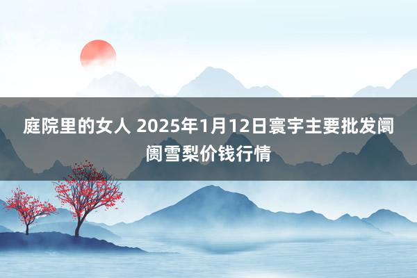 庭院里的女人 2025年1月12日寰宇主要批发阛阓雪梨价钱行情