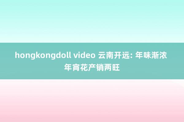 hongkongdoll video 云南开远: 年味渐浓 年宵花产销两旺